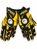 Wilson Team Stretch-Fit Receiver Youth - Pittsburgh Steelers Gloves - Black / Yellow