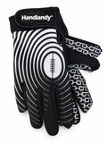 Handlandy Football Receiver Gloves (Oval Football Design) - Black / White