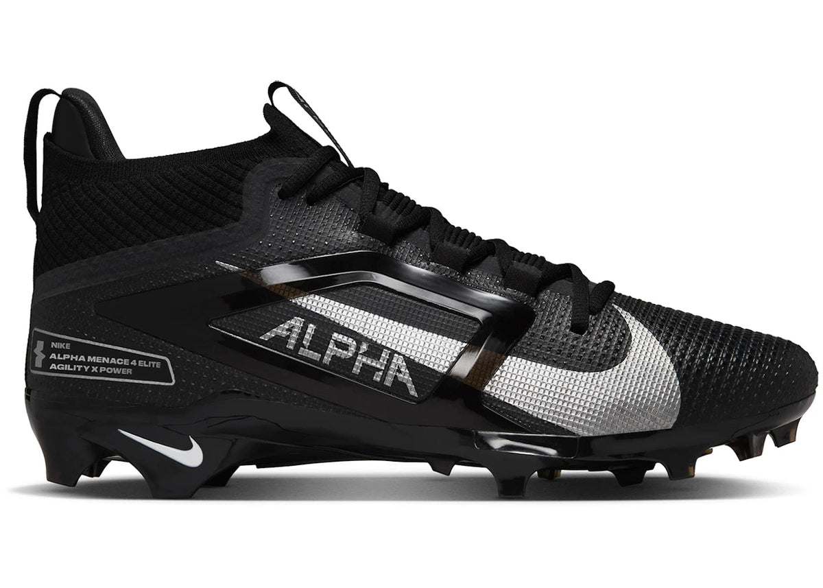 Nike Alpha Menace 4 Elite - Black / Metallic Silver