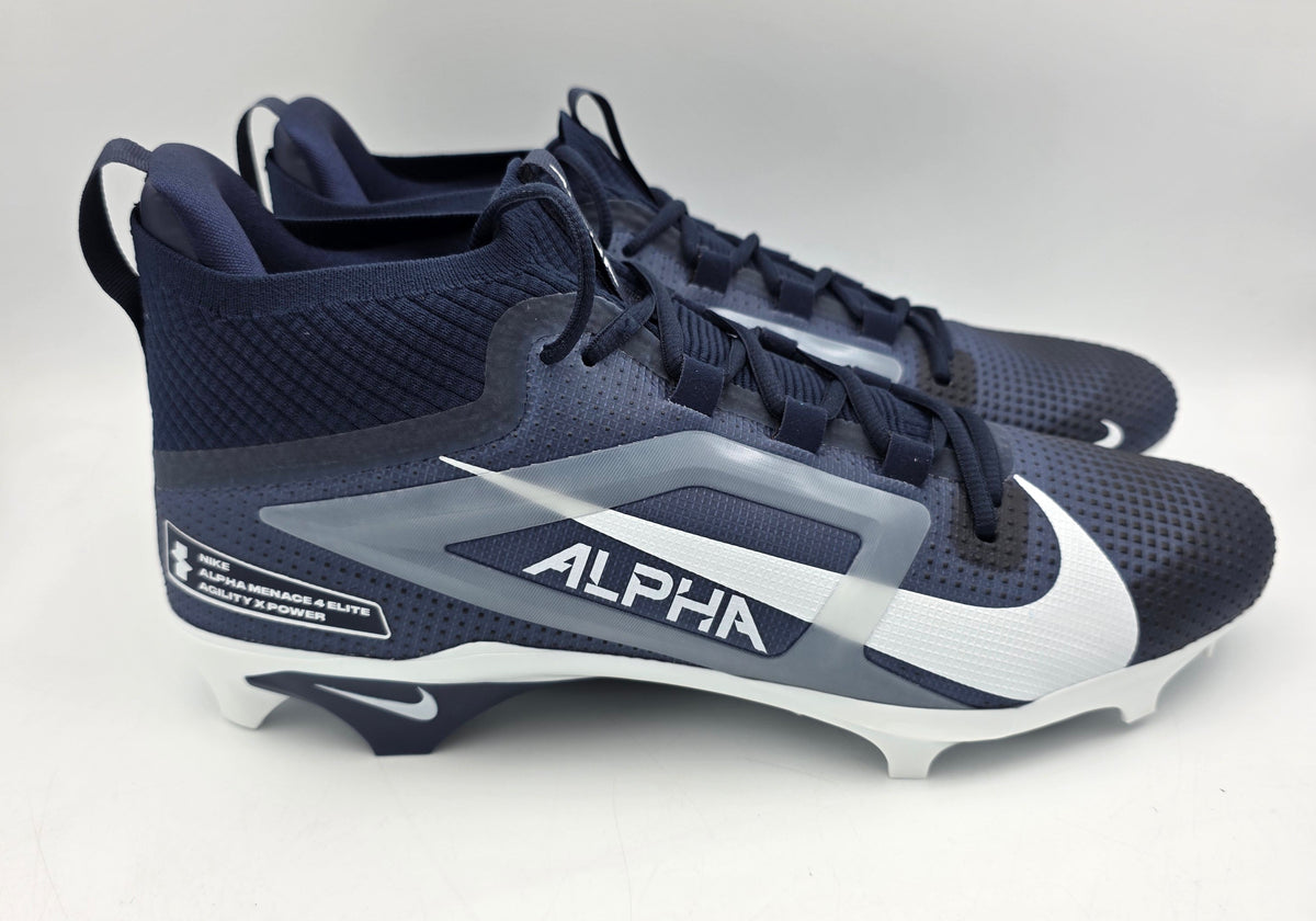 Nike Alpha Menace 4 Elite - Navy Blue / White / Metallic Silver